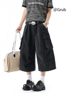 Grace Rub | Vintage Loose Pleated Multi-Pocket Shorts