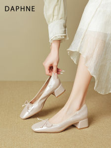 Daphne | Easy-to-Wear Soft Leather Shoe with Bow High Heel