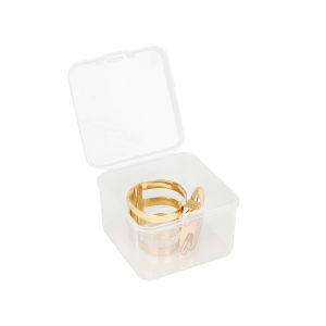 IRIN | Gold Metal Alto Sax Ligature with Arc Design & Transparent Box 3-Reinforced Clip Saxophone Mouthpiece Holder for Secure Reed Fit
