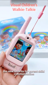 Kids Video Walkie Talkie 1-to-1 Two Way Talk Children Toy Camera Portable Intercom for Parent Child Communication Birthday Gift