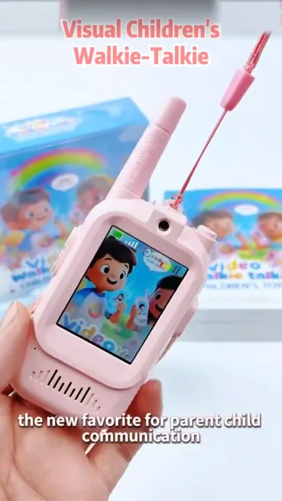 Kids Video Walkie Talkie 1-to-1 Two Way Talk Children Toy Camera Portable Intercom for Parent Child Communication Birthday Gift