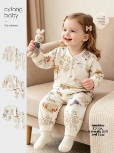 CAIYINGFANG | Cotton Long-sleeve Sleepwear Set