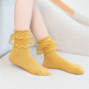 2023 Autumn Kids Socks For Girls Lace Tutu Baby Cotton Princess Childrens Girls Socks Fashion Ruffled Teenagers Sock 1-15Years