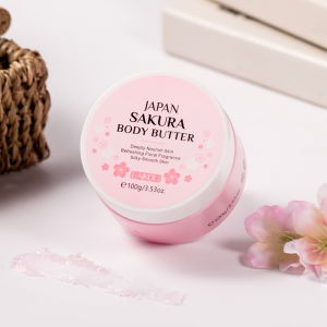 LAIKOU Sakura Body Butter 100g | Moisturizing Non-Greasy | Shea Butter & Honey for Smooth Skin