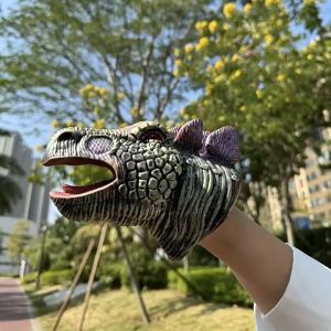 Kids Dinosaur Head Toy Soft Dinosaur Head Hand Puppet Child Figure Toys Gloves Interactive Children Gift