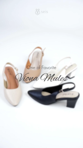 Seis Viona Mules Heels Wanita | Slingback Heels