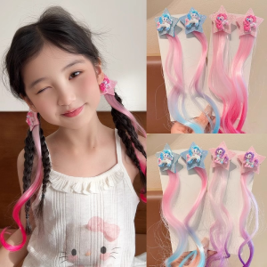 Cartoon  Little Pony Hair Clip for Kids Korean Style Sweet Wig Side Clip Cute Girl Duckbill Clip Wig Hairpin
