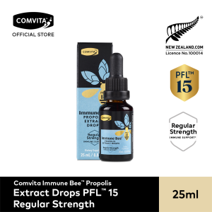 Comvita Immune Bee Propolis PFL 15 Regular Strength Extract Drops 25ml - Product of New Zealand