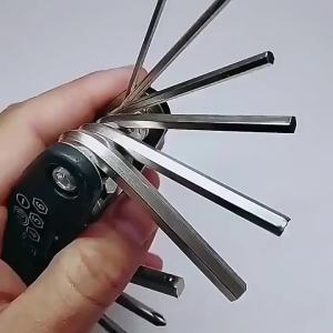 Bike Repair Tool 16 in 1 Wrench Multipurpose Portable Motorcycle Bicycle Repair Kit Durable Folding Cycling Bicycle Repair Tools