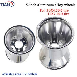 5 Inch GO KART Wheel Rear 11X7.10-5 Front 10X4.50-5 Wheel Rim for KARTING ATV UTV Racing Golf Buggy Drift Trike Slick