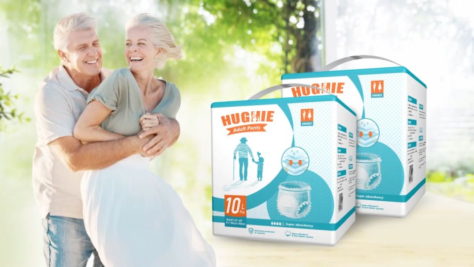 【NEW】Hughie Lightweight Adult Diaper High Absorption 2000CC S/M/L/ XL/XXL(10pcs) Pants