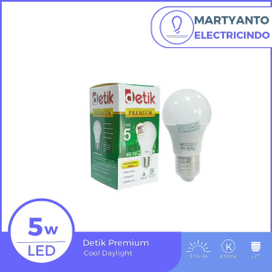 Lampu LED Bulb Detik Premium 05 Watt Warna Putih