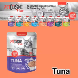 Petcuisine Grain Free Cat Food Pouch 70g - Cat Can Food / Cat Wet Food Makanan Kucing Basah猫湿粮