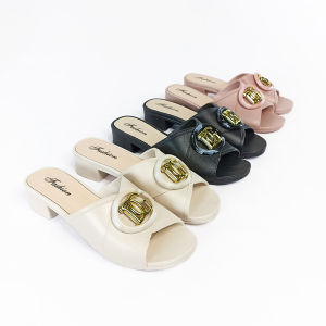 Sandal Selop Wanita Wedges Silang Selop Jelly low Heel Cewek Fashion Jalan Santai BISA COD SPT-93