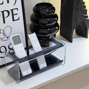 Acrylic Remote Controller Organizer Luxury Coffee Table Desktop Storage Rack Mobile Phone Storage Box Multi-Function Home Organizer