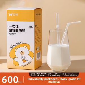 Disposable Baby Safe Curved Straws