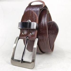 Sabuk Ikat Pinggang Pria Kulit Gesper Kulit Sapi Serat Kayu Terbaru