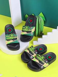 Summer Cartoon Tank Childrens Slippers For Boys Girls Slippers Pvc Home Flip Flops Non-slip Big Kids Beach Sandals 3-14 Years