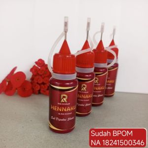 Henna viral "HENNAKU" [ Terjamin BPOM ]  Henna Maroon Alami Tidak Pudar/Menguning Sah Wudhu & Sholat + Box Pengaman