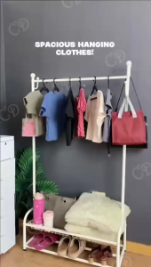 CD Clothes Hanging Rack Heavy Duty Thicken Stainless Hanging Rack for Clothes Organizer Bedroom
