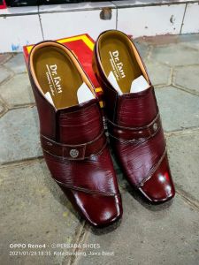 SEPATU SANDAL BUSTONG KULIT PRIA DR. IAM B. 6038 MAROON ( PRODUKSI SENDIRI )