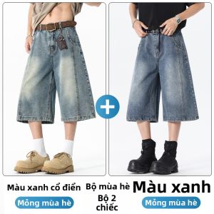 Paul Frank | Quần Capri Mỏng Phong Cách Vintage Đã Giặt cho Nam