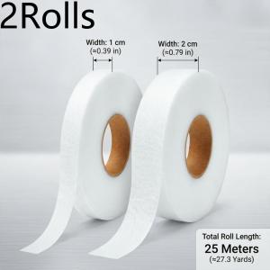 2Rolls Iron on Hemming Tape No Sew Hem Tape Fabric Fusible Hemming Strip for Pants Jeans Curtains Dress Sewing Fabric Clothes