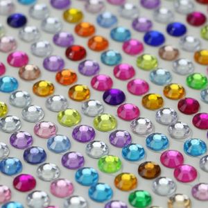 New Diamond Stickers DIY Album Car Mobile Children Crystal Acrylic Colorful Beads Handcraft Class Stickers Album