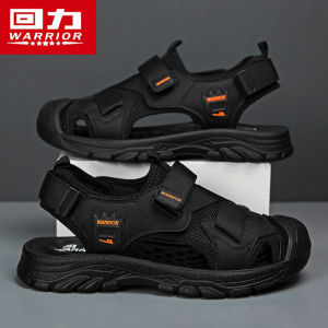 Warrior Mens Sandals 2025 New Summer Slip-On Soft Bottom Anti-Slip Beach Sports Casual Slippers Wear-Resistant Odor-Resistant