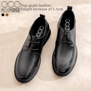 GOG | Height-increasing Breathable Hollow-out Leather Shoes