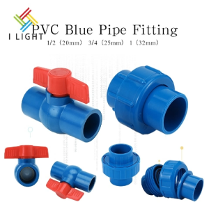 (Fast Delivery)Blue PVC Fittings Union Patente Pipe Gate Ball Valve 1/2"，3/4"，1" Water Pipe Joint