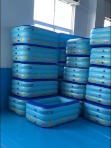 (With Pump) Inflatable Swimming Pool Fun Cartoon Ocean Children Baby Lounge Pool Family Outdoor / Kolam Renang / Kolam Mandi