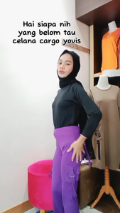 Celana Senam Cargo Wanita Yovis