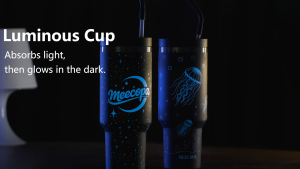 MEECOPA Luminous Series Water Bottle 40oz Tumbler With Straw And Handle Large Capacity Vacuum Insulated Cup