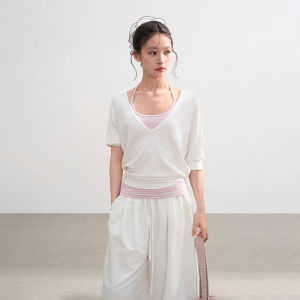 BAIDAIFEI | Summer Loose Waist Tied Two-piece Set