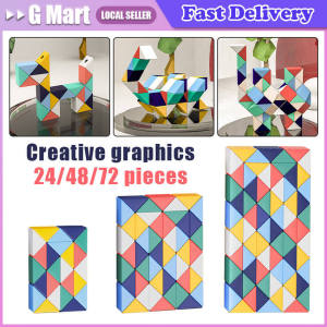 Plastic Magic Ruler 24 Wedges Magic Snake Cube Twist Puzzles Educational Toys