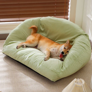 Detachable Washable Large Dog Bed Couch Summer Cool Nest Mat Pet Sleeping Pad Lazy Summer Pet Sofa for All Seasons Universal