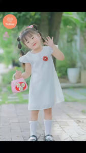 Đầm Chữ A Bé Gái Tamiuy Cotton Mềm Đính Hoa Nhiều size (1-10 Tuổi)