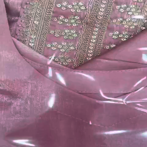 [PRE ORDER : 10 DAYS] Bollywood Style Glass Roman Silk Embroidered Kurta with Farshi Shalwar & Dupatta Set | Festive Ready-to-Wear Ethnic Suit (304)
