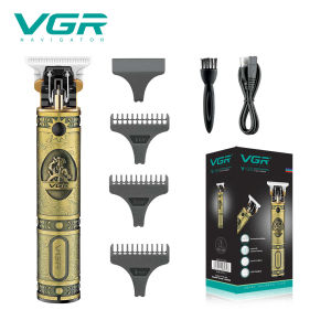 VGR 085 Hair Clipper Professional Rechargeable Personal Care Vintage Engraving Scissors T9 Trimmer USB Reduction Barber VGR