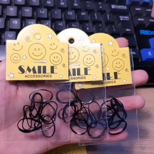 Ikat Rambut Karet Hitam isi 10: Aksesori Rambut Praktis