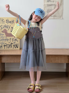 MUMUPAOPAO | Summer Korean Style Girls Overalls Dress Set