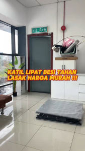 FINSSO Aries Foldable Metal Bed Frame | Katil Lipat Single | ARIES BED FRAME WITH FREE TOPPER Aries Bed Frame / Katil Single Lipat / Rangka katil / Katil Murah