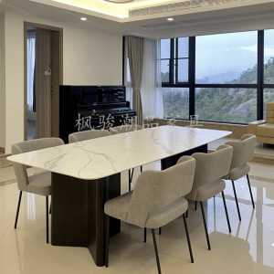 Scandinavian Accessible Luxury Chair Designer Chair Cotton Linen Normcore Dining Chair Fancy For Home Study Fabric Dining Table and Chair