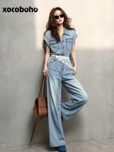 xocoboho | High Waist Slim Fit Summer Overalls Trousers