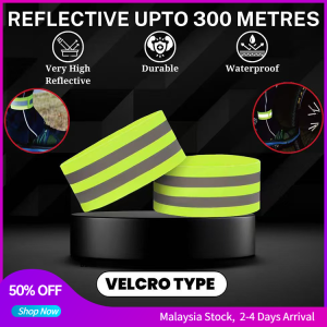 1 Pair Very High Reflective Armband Night Running Cycling Outdoor Fishing Ankle Leg Wristband Arm Band Nighttime Reflective Sports Safety Strap Belt Elastic Reflective Vest