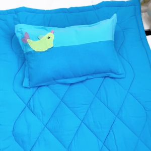 Combo gối nệm cho bé đi học Katina House vải cotton cara dày dặn thoáng mát