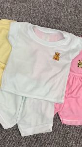 (SATUAN) Set Kaos Oblong Bayi 0-6 Bulan / SNI Baju Baby Perempuan Laki Pakaian Tidur Kado Bayi Murah