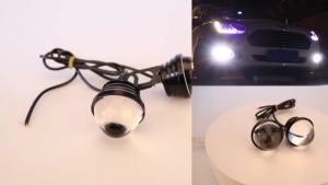 KEVANLY | 1Pairs LED Eagle Eye Daytime Running Lights Mini Lens Laser Light Motorcycle Taillights LED Driving Lights Backup Signal Light