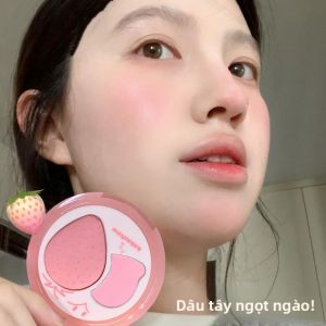 Phấn Má Hồng Dạng Sương Mịn Lì Hai Lớp Màu Táo Hồng Cho Nữ Palet Đa Năng Che Khuyết Điểm Làm Nổi Bật Da Mặt